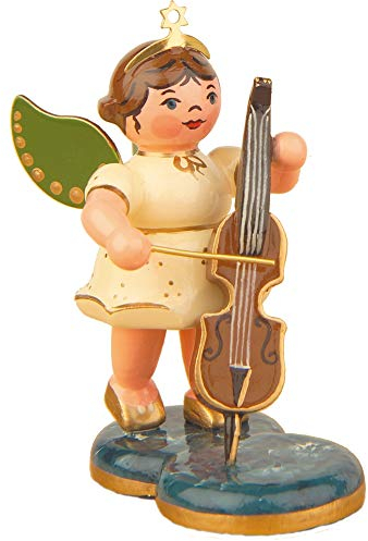 Hubrig Engel mit Cello 6,5cm Erzgebirge