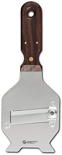 Sanelli Ambrogio 1720.000 Mandoline à truffes avec Manche en Palissandre et Lame Lisse, Acier Inoxydable, Marron, 25 x 8,5 x 2 cm