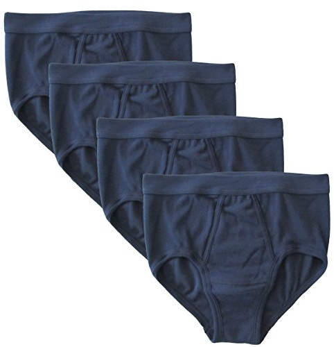 HERMKO 3240 4er Pack Herren Slip mit Eingriff und Weichbund ('Classic Art' - Weitere Farben) Bio-Baumwolle