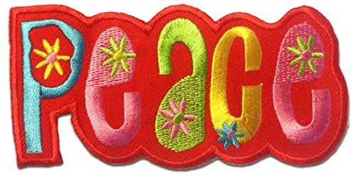 Catch the Patch Peace Frieden Hippie - (Größe: 11 x 5,5 cm) – Kultige Aufnäher zum Aufbügeln & Aufnähen – Für Jacken, Rucksäcke, Shirts & Cosplay – Ein Must-have für DIY-Fans