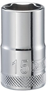 DEWALT DWMT86515OSP 6 Point 1/2'' Drive Socket 15MM