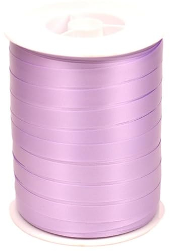 Geschenkband Ringelband 10mm x 250m wasserfest - 30 FARBEN in 5/10/19/31/50mm - Dekoband aus Kunststoff - Polyband Schleifenband zum Basteln von Schleifen und Luftballons - Flieder