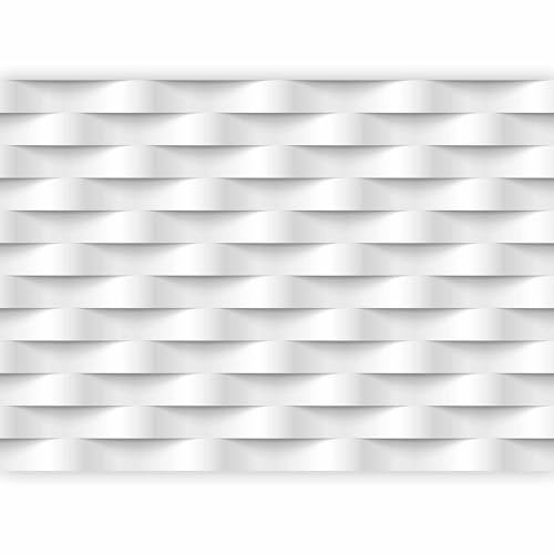 Fotomurale - Carta da parati 400x280 cm TNT Murale alla moda Decorazione da Muro XXL Poster Gigante Design Carta per Pareti Astrazione bianco 3D f-B-0060-a-a