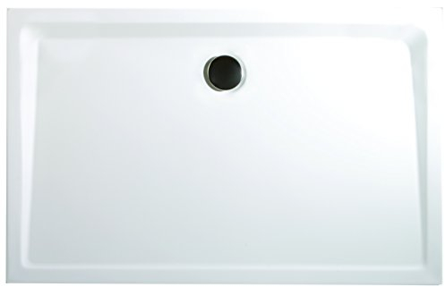 Schulte Duschwanne 90x120 cm, Rechteck extra-flach 3,5 cm, Sanitär-Acryl alpin-weiß, inkl Ablauf und Füßen