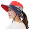 Muryobao Chapeau de soleil pour femme - Protection UV - Pliable - En maille - Large bord - Pour la plage et la pêche, bleu marine, Taille unique
