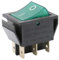 CABLEPELADO - Interruttore a bilanciere ON-OFF DPDT 6 pin | Interruttore 6 terminali | 16A 250VAC | Luce verde