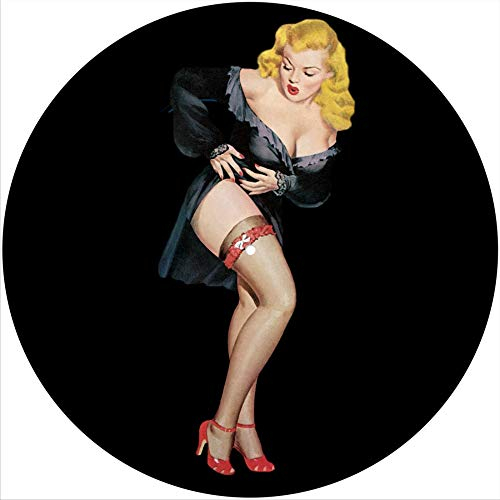 Slipmat Slip Mat Scratch Pad Felt for any 12 LP DJ Vinyl Turntable Record Player Custom Graphical - Pinup Black Negligee