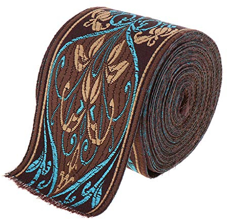 5 Meter Mittelalter Borte Webband Dekoband Zierband Spitzenstoff Spitzenborte für Nähen Handwerk Deko Scrapbooking - 6 cm