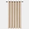 Yorkshire Bedding Cream Blackout Curtains Eyelet 66 x 84 Inch Thermal Insulated Door Curtains for Bedroom Decor Room Darkening 1 Panel + 1 Tieback