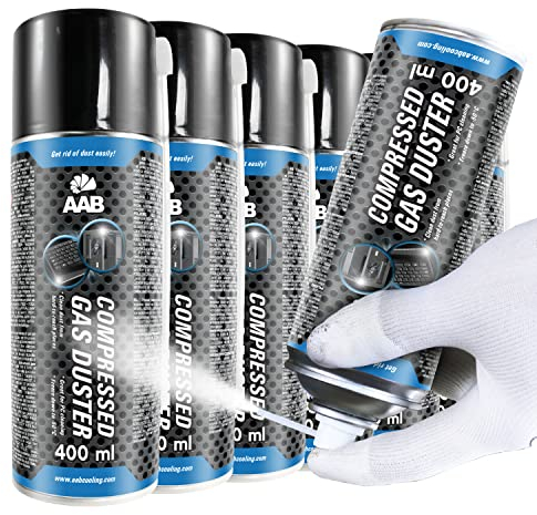 AABCOOLING Kältespray Reiniger 6 x 400ml, Druckluftspray, Icespray für Schnelles Einfrieren, Einfaches Abkühlen von Mechanischen und Elektronik Teilen, Eisspray, Kühlspray, Kühler, -50°C