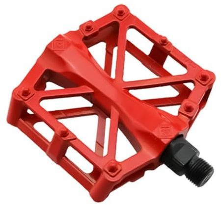 VOANZO Fahrradpedale Aluminium rutschfeste Langlebige Mountainbike Pedale, MTB BMX Radfahren (Rot)