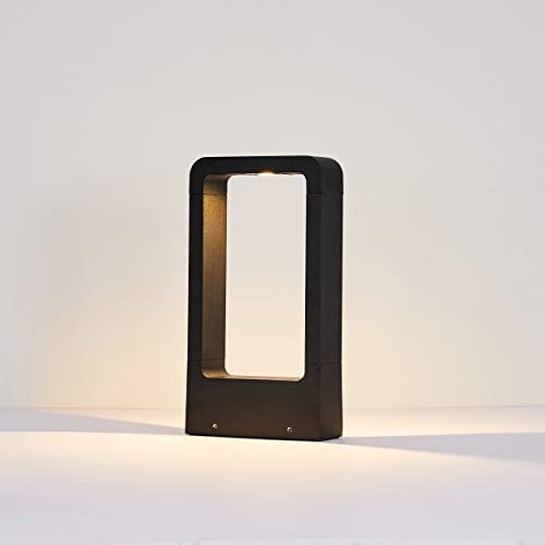 Topmo-plus Poste de jardin con pica de tierra Poste de Camino/Lámpara Poste para jardin / 7W bridgelux LED COB está fija/aluminio apliques de pista con estaca Paisaje Poste fundido negro 3000K 30CM