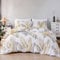 Funda Nordica para Cama 180 con Patrón Hojas Tropicales Doradas Funda Edredon 230x260 cm y 2 x Fundas de Almohada de 51x92 cm Suave Juego de Ropa de Cama Fundas Nórdicas 100% Microfibra Oro Blanco