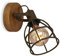 Briloner Leuchten - Wandspot retro mit Gitterschirm, 1-flammige Wandleuchte vintage, E27 Fassung max. 25 Watt, verstellbarer Lampenschirm, rustikale Wandlampe aus Holz und Stahl, Dunkelbraun