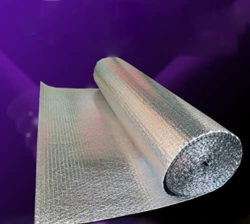 Yimihua Rollo Aislante Termico 3-4mm Burbujas Aislamiento de Lámina Autoadhesivo Aislante Termico para Paredes parasoles termicos para Furgonetas,Aislante Radiador(Size:1x30m/3.2x98.4ft)