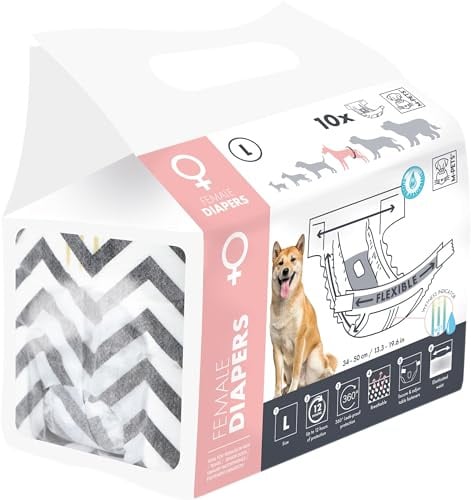 M-PETS Windeln für Hündinnen, L, 10 Stück