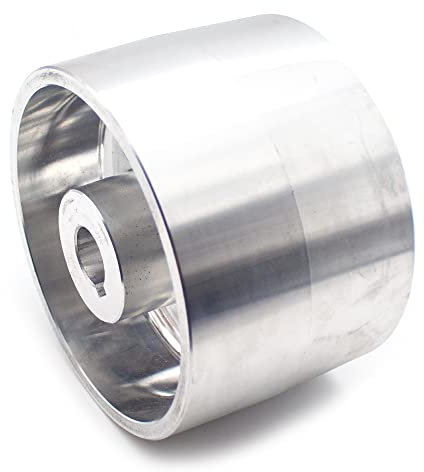 LeTkingok Rueda Activa de Rueda de Contacto de Aluminio de 150x100x24MM Para Máquina Lijadora de Banda Eléctrica con Máquina Afiladora DIY de 8x4MM