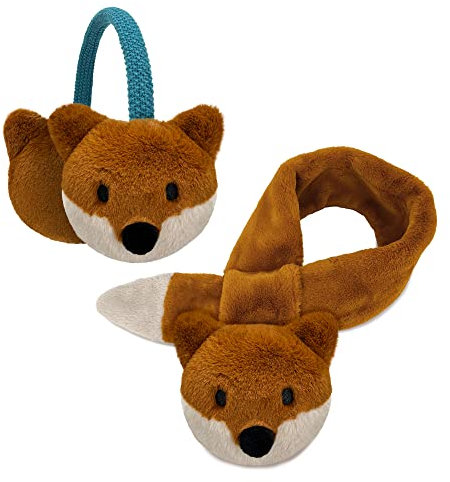 Gifts Treat Jungen Mädchen Ohrenschützer Kinder Verstellbare Ohrenschützer Ohrwärmer mit Tiermuster Braun, M