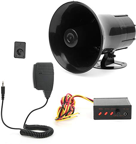Megaphon für CarCombination-Lautsprechersystem, Universal-Auto-Alarmhupe, Warnsirene, 3-Ton-Sound, Auto-Megaphon-Lautsprecher, 115 DB, 50 W