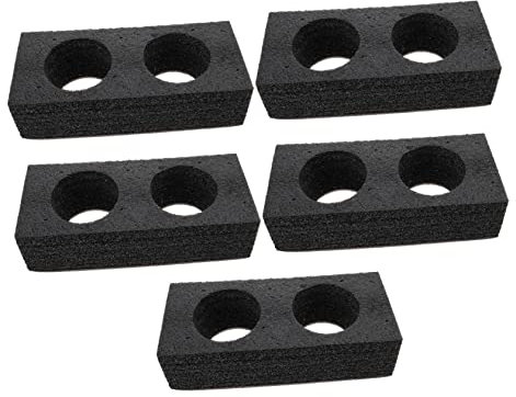 Alipis 5pcs Drink Carrier Tray 2-hole Cup Holder Black Pearl Foam Takeout Coffee Tea Beverage Carrier for Commercial Use