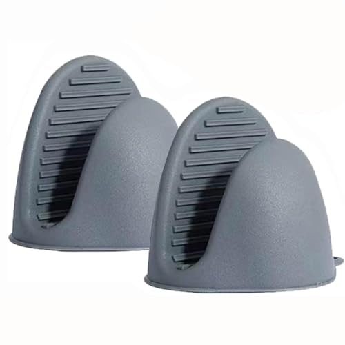 2Pcs Silicone Oven Mitts for Air Fryer, Thicken Mini Oven Gloves Heat Resistant for Air Fryer, BBQ Grill, Baking Cooking