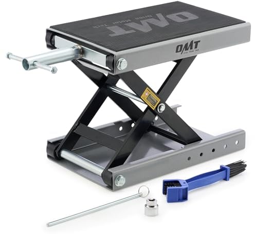 Orion Motor Tech Cavalletto Centrale per Sollevatore per Moto Cric per Moto e Bici con iIntervallo di Altezza da 4-13 Pollici 500kg Cavalletto per Riparazione Bici per Manutenzione Moto, Grigio