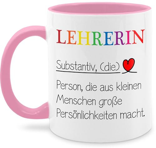 Tasse Tassen 325ml - Dankeschön Geschenk Lehrerin Definition | Abschiedsgeschenk Lehrerinnen Abschied Geschenke Lehrerinnen - 325 ml - Rosa - lehrergeschenke für personalisiert klassenlehrerin
