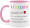 Tasse Tassen 325ml - Dankeschön Geschenk Lehrerin Definition | Abschiedsgeschenk Lehrerinnen Abschied Geschenke Lehrerinnen - 325 ml - Rosa - lehrergeschenke für personalisiert klassenlehrerin