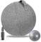 Astis Stoff-Sitzball 65cm Schutzhülle für Gymnastikball Gymnastikball - Fitness-Ball Sitzball Büro mit Pumpe und Deckel Ergonomische Sitzmöbel für Büro und Heimbüro -Waschbarer Stoffbezug