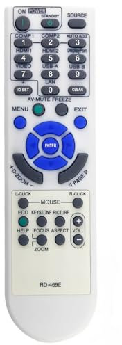 RD-469E Ersatz-Fernbedienung für NEC-Projektor NP-UM361X NP-V302X NP-UM351W NP-V302W NP-V302H NP-M403X NP-M402W NP-P502HL NP-PA622U NP-M363X NP-M362W NP-P502WL -PA522 U NP-M323X NP-M402X