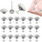 Tikplus 20 Stück Bettdeckenhalter, 3x2.3cm Bettdecken Clips, rutschfeste Bettdecke Klammer, Bettdeckenbezug Pins mit Knopf, Runden Bettdeckenbezug Klammer, für Decke, Steppbett usw. (Grau)