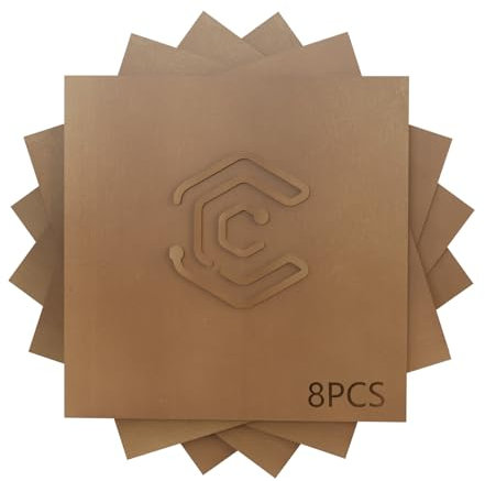 Creatorally Colored Plywood Sheets, 8pcs 300x300x3mm Laser Engraving Materials, Colorful Basswood Board Ideal for DIY CNC Cutting Wood Burning (Gold)