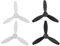 Cpolebev 4 HéLices Accessoires Lames de PièCes de Rechange pour Parrot Bebop 2 Drone Noir Blanc