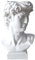 David Statue Flower Vase - 16 cm Griechische Kopfvase, Büstengesichts -Vase -Kopf -Retro -Dekoration, Make -up -Bürstenbehälter Stifthalter