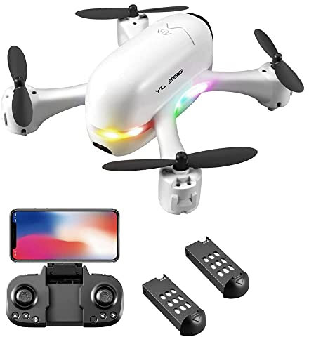 Drone With 4K HD Camera For Adults, Quadcopter, Auto Return Home, Follow Me, Long Control Range, Cool Colorful Lights, 6CH With Gyroscope,Includes Carrying Bag (B)