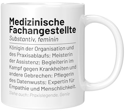CupHaven® MFA Tasse Wörterbuch Medizinische Fachangestellte Arzthelferin Kaffeetasse Kaffeebecher Becher Geschenk Geschenkidee