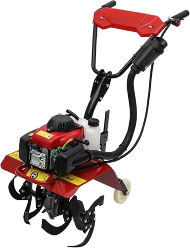 KraftMüller Motoazada de Gasolina TI9048-63cc 2 Tiempos, 2.4kW, 12 Cuchillas, Profundidad Ajustable 100-180 mm – Ideal para Huertos y Jardines