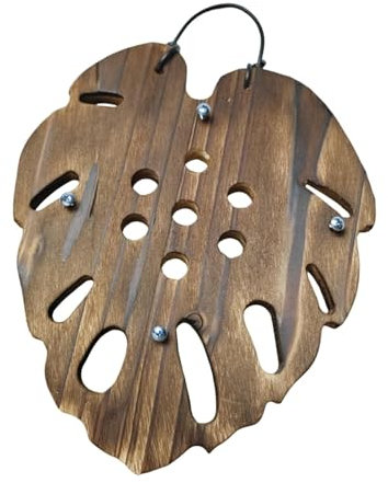 predolo Maceta de Helecho de Cuerno de Ciervo de Madera, Ideal para Jardinería Vertical, Forma de Hoja