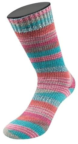 LANA GROSSA Meilenweit Arte | Sockenklassiker, bedruckt und waschmaschinenfest | Handstrickgarn aus 80% Schurwolle & 20% Polyamid | 100g Wolle zum Stricken & Häkeln | 420m Garn FB 6813