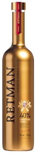 RETMAN Kartoffel Vodka | Polnischer Premium Wodka | Mattgoldene Designerflasche | 0,7 L, Alk. 40% Vol.