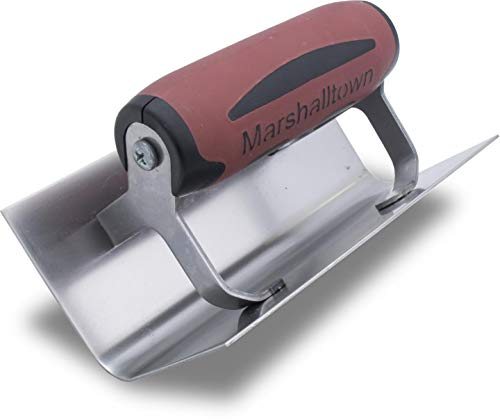 Llana de esquina interior Marshalltown con radio de 13 mm y mango Durasoft, de acero inoxidable, para yeseros y escayolistas, dimensiones: 152x64 mm