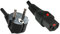 DINIC: IEC Lock Stromkabel, Netzkabel CEE 7/7 auf C13 mit Verriegelung, 1mm², VDE, 2m