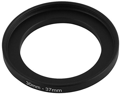 sourcingmap Aluminum 30mm-37mm Camera Step Up Filter Adapter Ring, Camera Filter Lens 30mm Male 37mm Female Stepping Up Filter Ring for Digital DSLR SLR Camera, Black