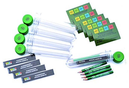geo-versand 5 x Petling 13cm + WASSERFESTE Logbücher + Stift + klar Aufkleber komplett Set Paket Geocaching Cache Versteck grün 13 cm