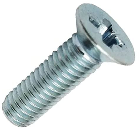 Machine Screw Pozi Countersunk Bright Zinc Plated M5 16mm Pack of 100