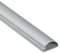 D-Line 1M3015A Mini Kabelkanal Selbstklebender, Halbrunde Kabelführungen, Kabelleiste - 1x 30mm (B) x 15mm (H) x 1-Meter Länge - Aluminium-Effekt