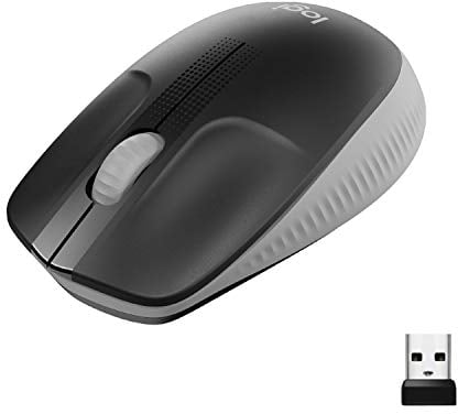 Logitech Ratón Inalámbrico M190, Diseño Curvo Ambidiestro, Batería 18 Meses con Modo Ahorro, Receptor USB, Cursor y Desplazamiento Preciso, Rueda de Desplazamiento Amplio, Gris
