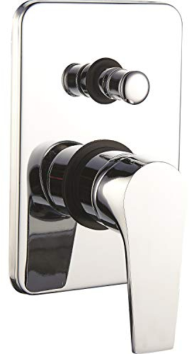 Sanixa Sette Einbau Duscharmatur 2-Wege mit Umsteller - Hochglanz Verchromtes Messing, Unterputz Brause für Dusche und Wanne Badarmaturen Einbauarmatur
