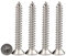 Drenky 100 piezas M4 x 25 Torx Tornillos autorroscantes 304 acero inoxidable Tornillos de cabeza plana Tornillos para madera autoperforantes Quincunx estándar Sujetadores para carpintería