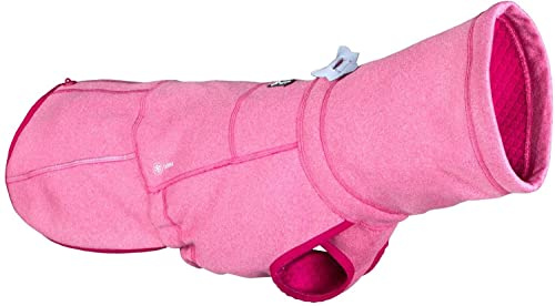 Hurtta Razzle-Dazzle Midlayer Jacke für Hunde, verstellbar, wendbar, Pull On, unter Regenmänteln und Wintermänteln zu verwenden - Beetroot/Pink 25 cm